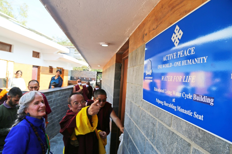 Inauguration 1st Educational Living Water Cycle Building at Palpung Sherabling Monastic Seat Nov 15 2024